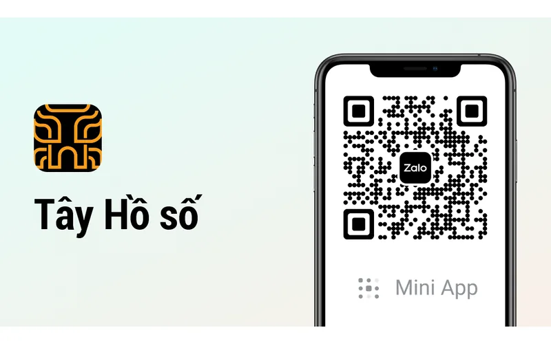 Ảnh bìa Zalo Mini App Tây Hồ số kèm mã QR mở ứng dụng.